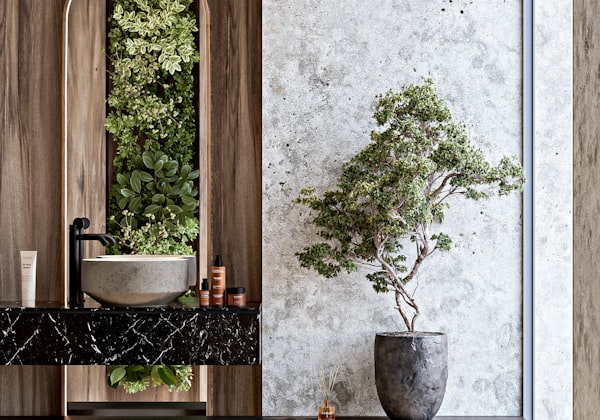 Modern bathroom with professional plumbing installation